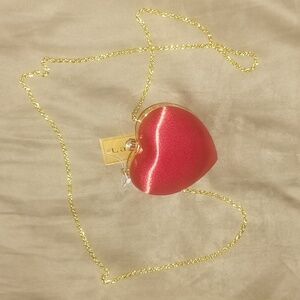 La Regale Radiant Red Heart Clutch
